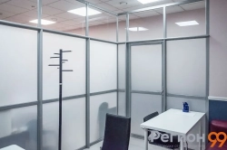 перегородка из стекла в каркасе 50*25 конструкция одинарная система 50